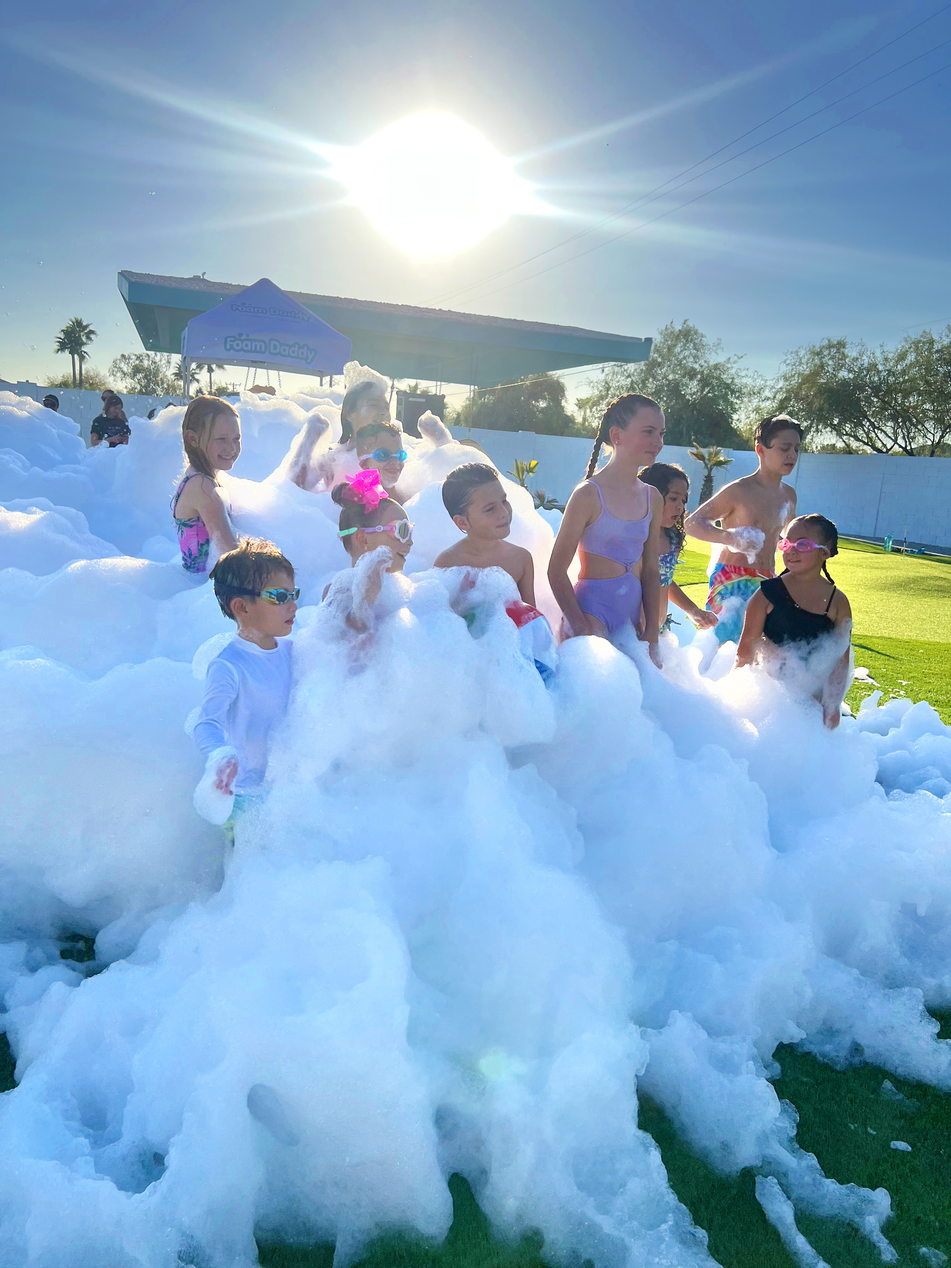 Kids enjoying foam