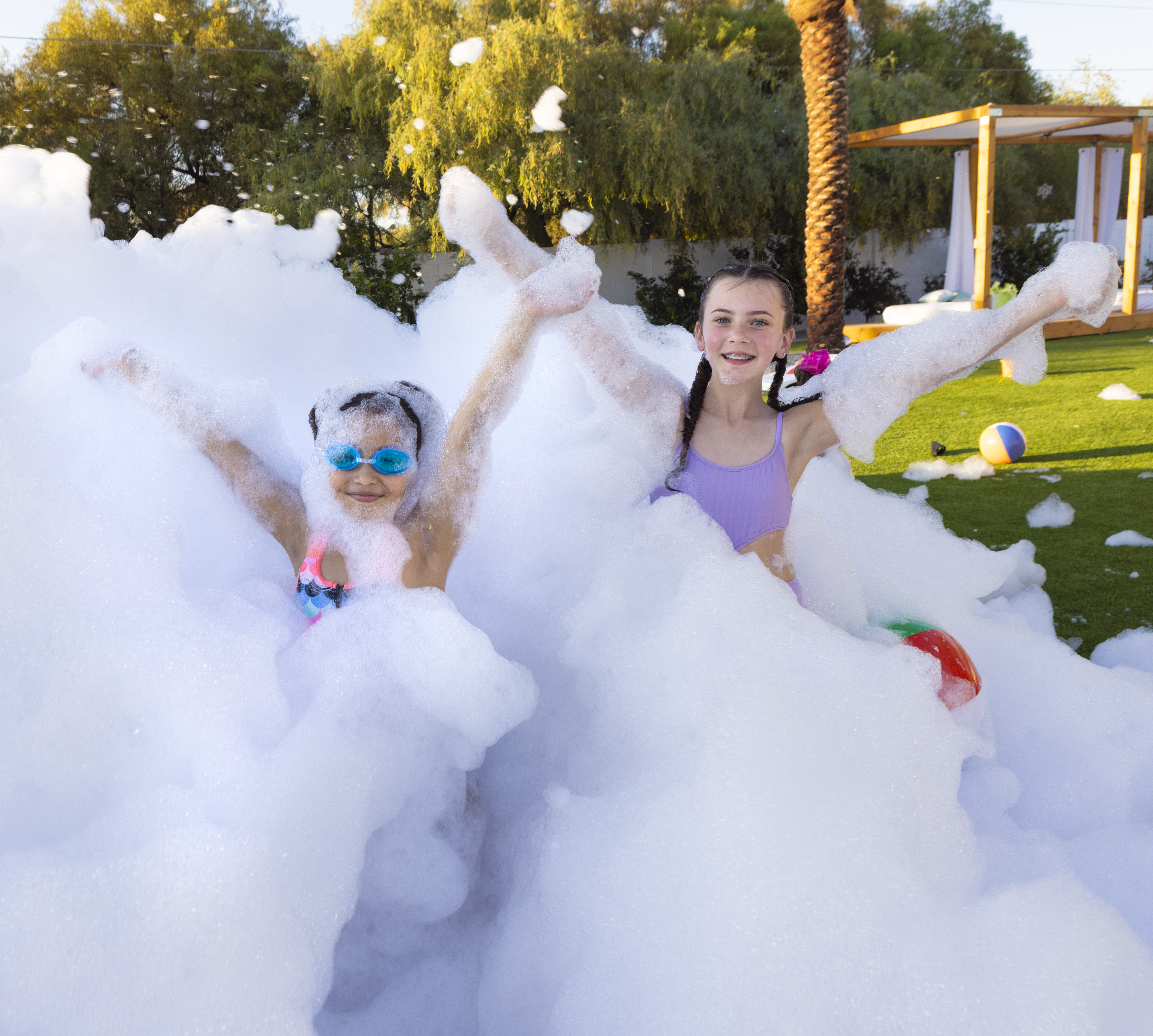 Foam party group fun